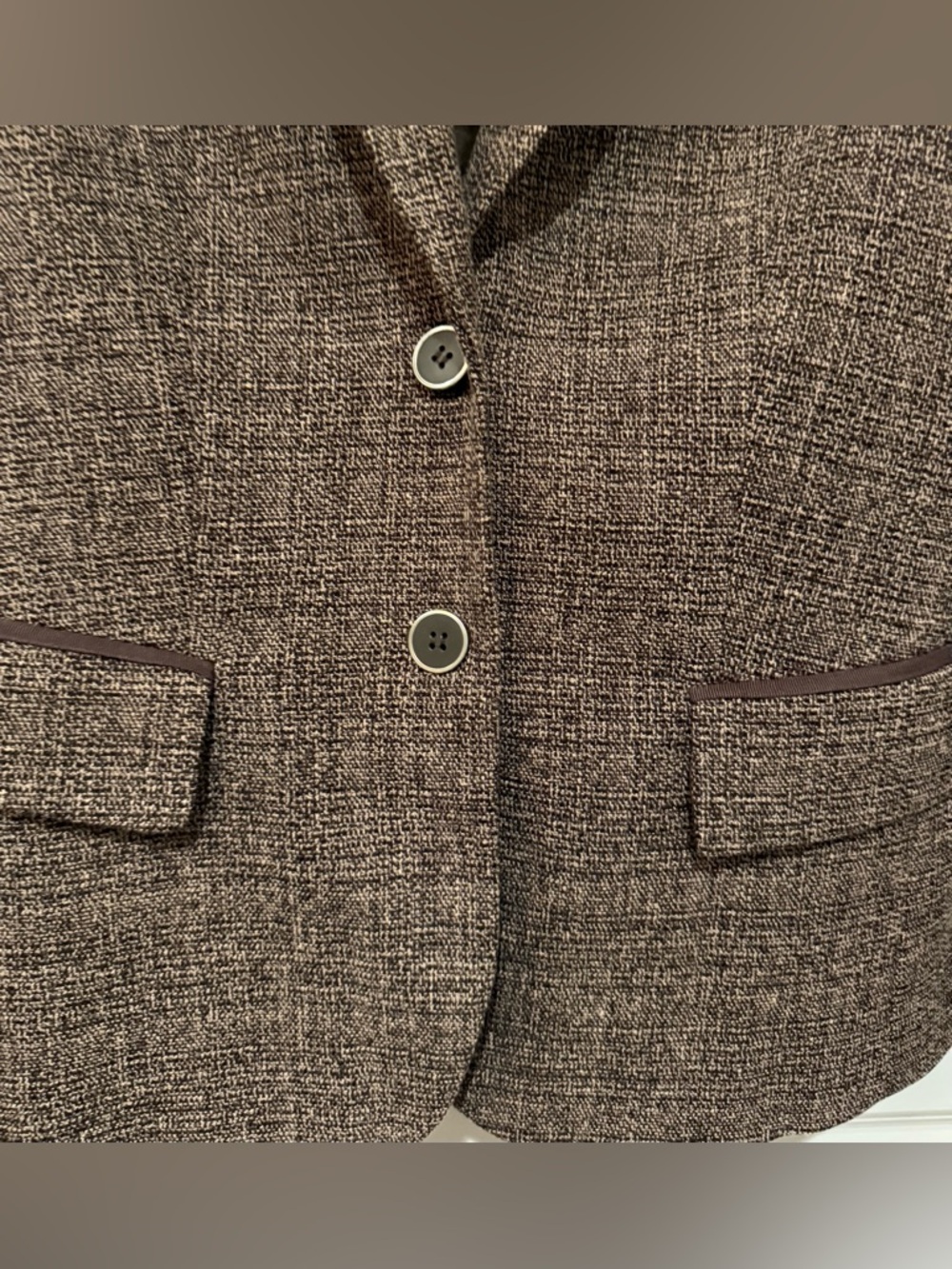 7th Avenue Brown Tweed Blazer & Skirt Suit Set - Brown - Picture 4 of 13